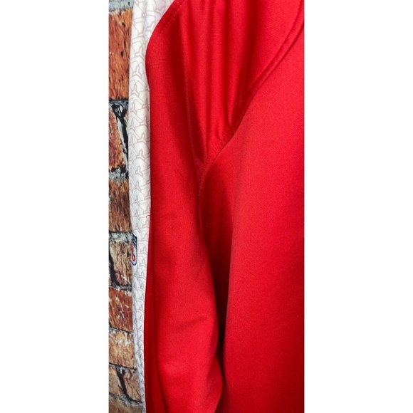 Atlanta Falcons NFL Reebok Mens 2XL Red 1/4 Zip Pullover Jacket Fleece Lined - Picture 5 of 6